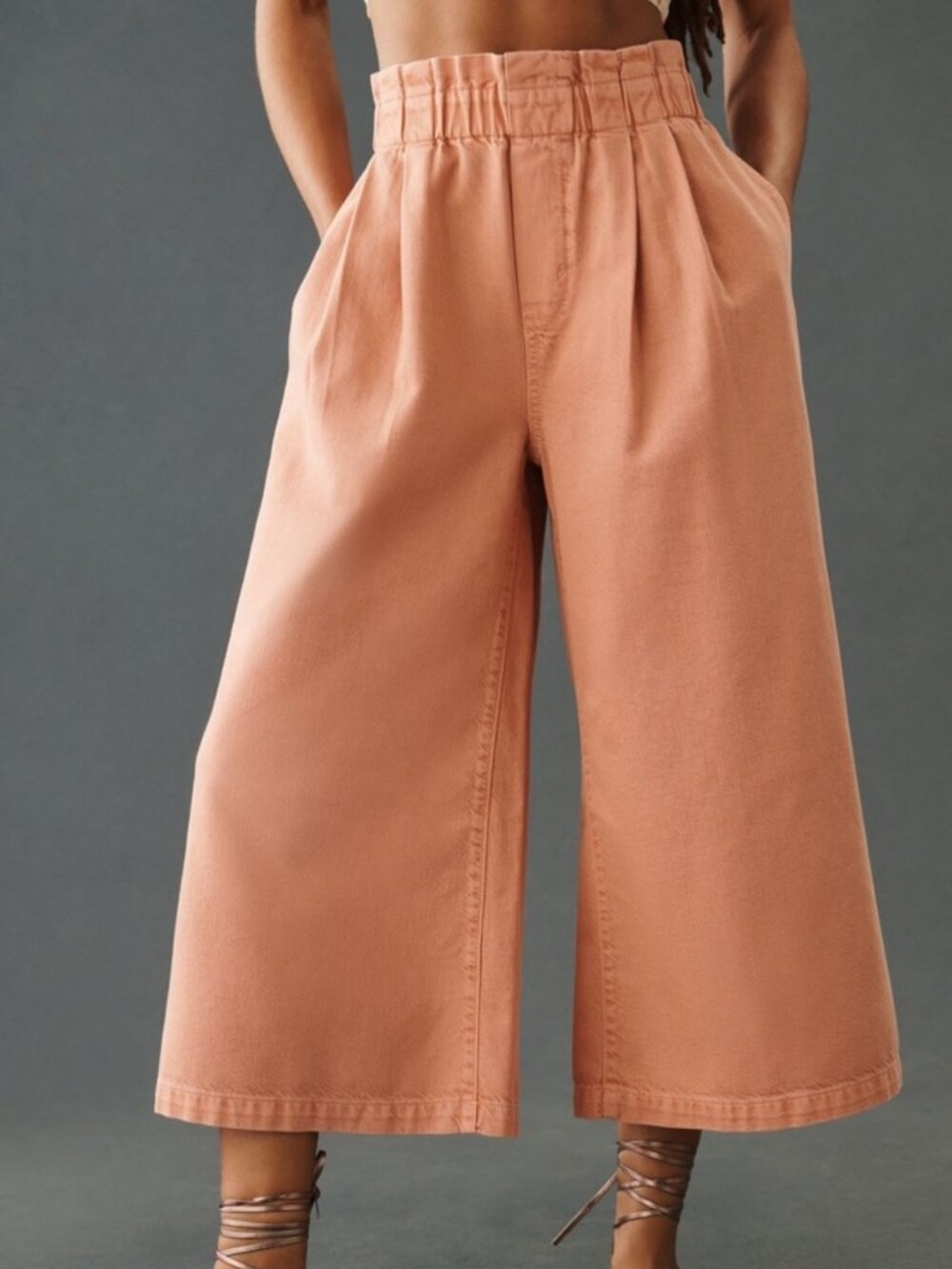 NWT Anthropologie Pilcro High Rise Cropped Paperbag Jeans - Women's X-Large Tall